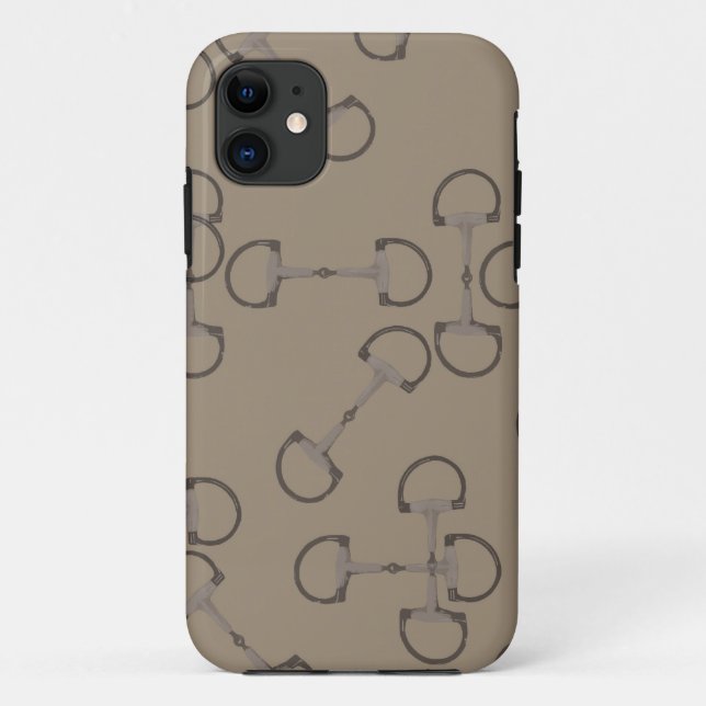 Beige Reitpferde Bits Case-Mate iPhone Hülle (Rückseite)