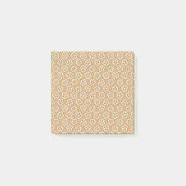 Beige Retro Blume Muster für Frühjahr & Sommer Post-it Klebezettel