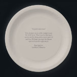 Beige Romantic Message Wedding Pappteller<br><div class="desc">Beige Romantic Message Wedding</div>