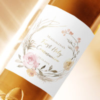 Beige Rosa Blume Erste Heilige Kommune