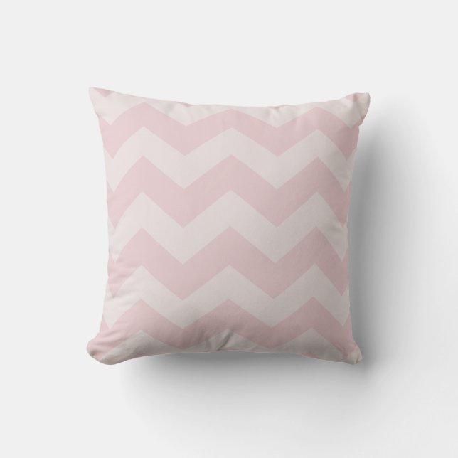 Beige rosa gestreifte elegante Pastellfarben Vorla Kissen (Vorderseite)