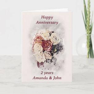 Beige rosa Klasse Smoky Rose Personalisierte Karte