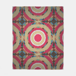 Beige, rosa und blaue Textur. Abstrakte Ornamente. Fleecedecke