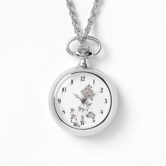 Beige Rose Armbanduhr (Vorderseite)