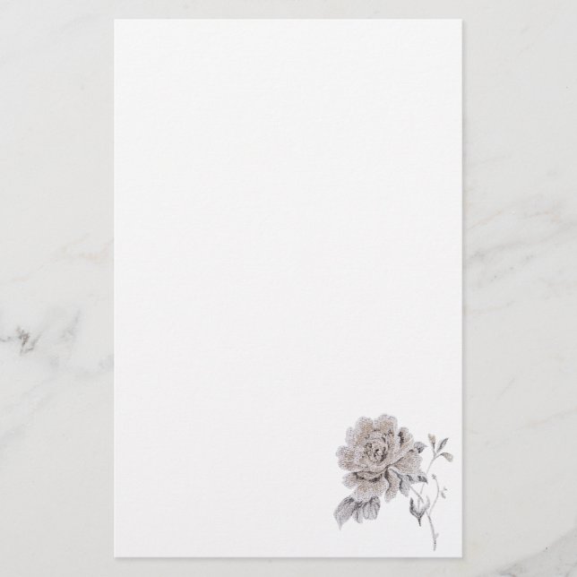 Beige Rose Briefpapier (Vorderseite)