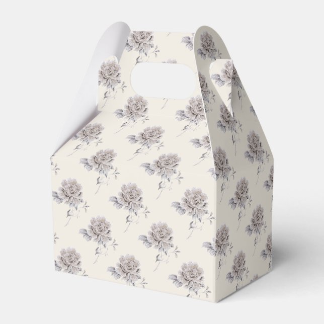 Beige Rose Geschenkschachtel (Rückseite)