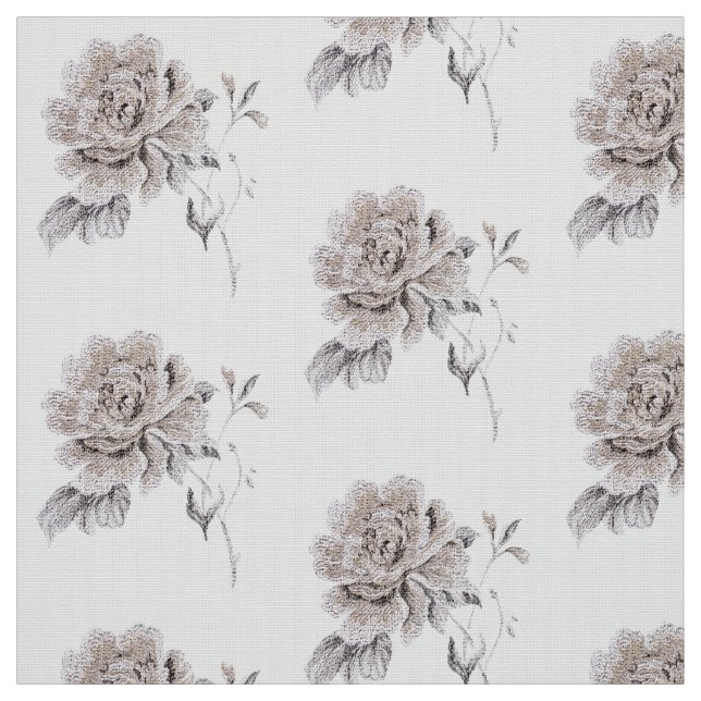 Beige Rose Stoff (Muster)