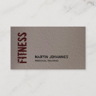 Beige rote Fitness-moderne Geschäfts-Karte Visitenkarte
