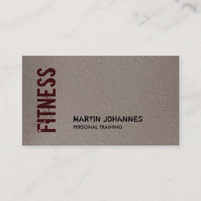 Beige rote Fitness Moderne Visitenkarte (Vorderseite)