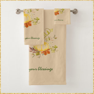 Beige Rustique Donner Merci Citrouille Bouquet Bai