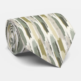 Beige & Sage Green Simple Boho Krawatte