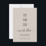 Beige Save the Date Neutral Wedding<br><div class="desc">Beige Save the Date Neutral Wedding</div>
