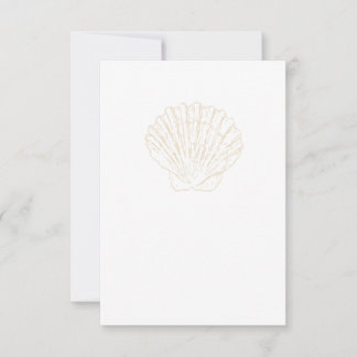 Beige Scallop Dankeskarte