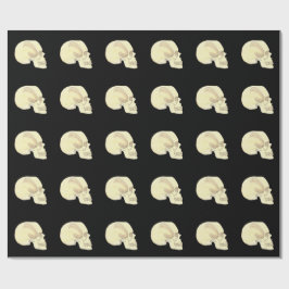 Beige Schädel-MattPackpapier, 30" x 6' Geschenkpapier