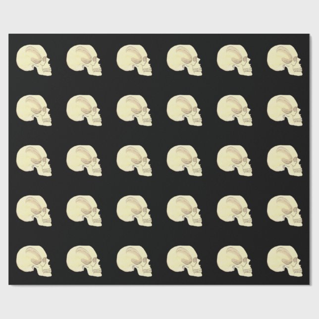 Beige Schädel-MattPackpapier, 30" x 6' Geschenkpapier (Flach)
