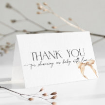 Beige Schleife Coquette Baby Shower