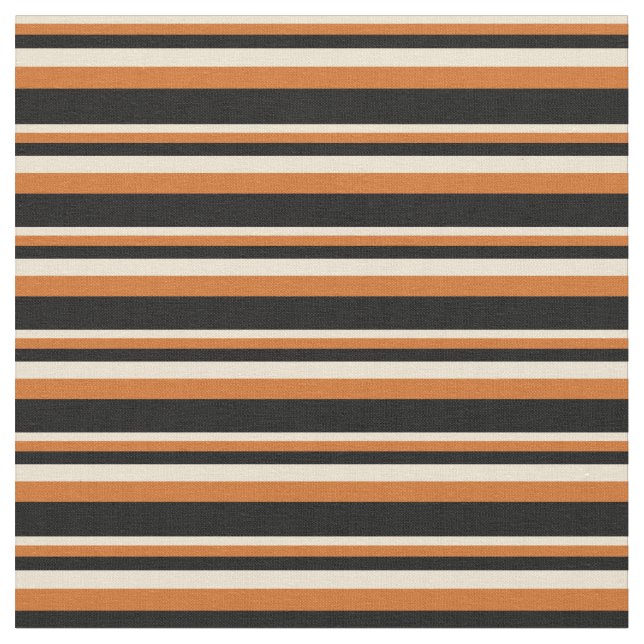 Beige, Schokolade und schwarz gefärbtes Muster Stoff (Nahaufnahme)