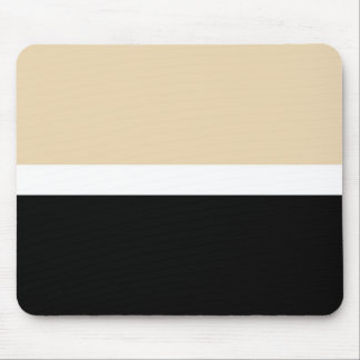 Beige Schwarz Abstrakter Streifen Mousepad