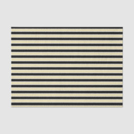 Beige, Schwarzweiss-Streifen Seidenpapier