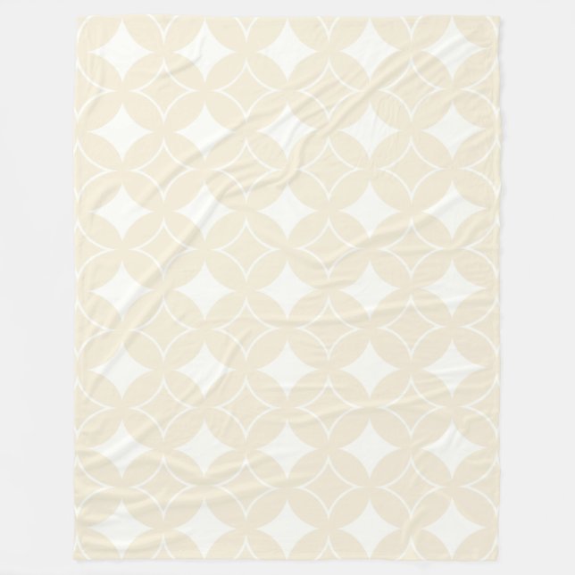 Beige Shippo-Muster Fleecedecke (Vorderseite)