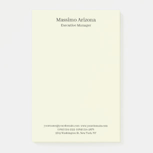 Beige Simple Schlicht Professionell Modern Minimai Post-it Klebezettel