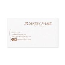Beige Small Business Card, Boutique Business Card