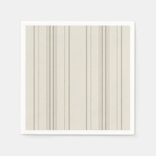 Beige Soft Stripe Cocktail Servietten