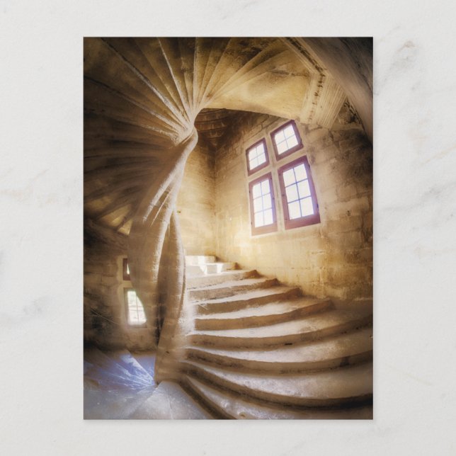 Beige-Spirituosen-Treppe, Frankreich Postkarte (Vorderseite)