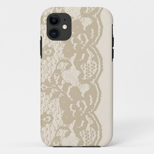 Beige Spitze Case-Mate iPhone Hülle (Rückseite)