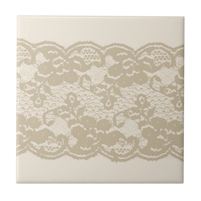 Beige Spitze Fliese (Vorderseite)