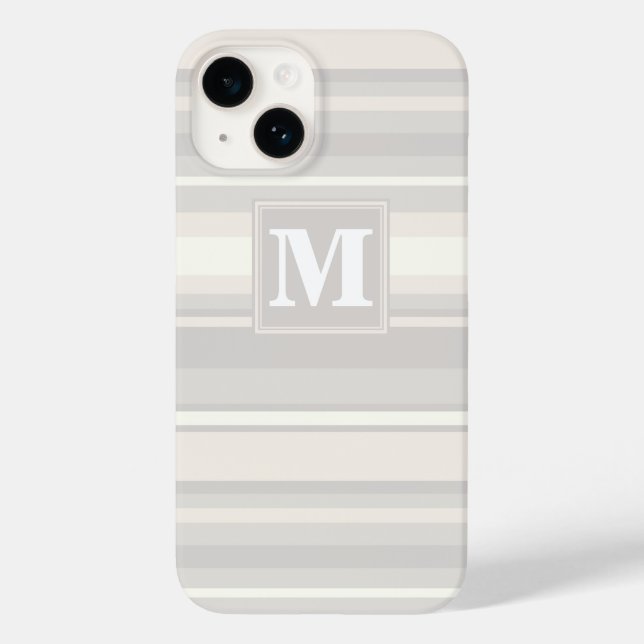 Beige Streifen Case-Mate iPhone 14 Hülle (Rückseite)
