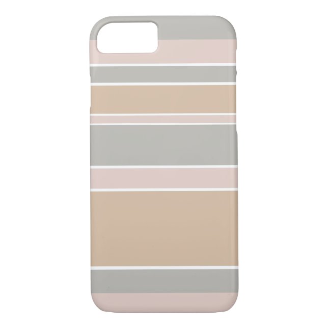 Beige Streifen Case-Mate iPhone Hülle (Rückseite)