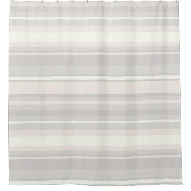 Beige Streifen Duschvorhang (Vorderseite)