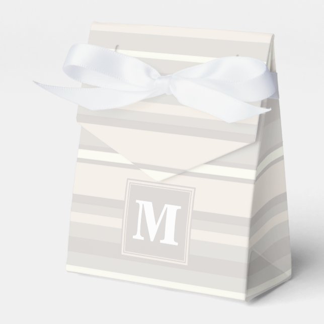 Beige Streifen Geschenkschachtel (Vorderseite)