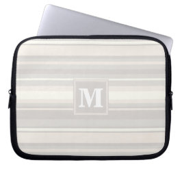 Beige Streifen Laptopschutzhülle