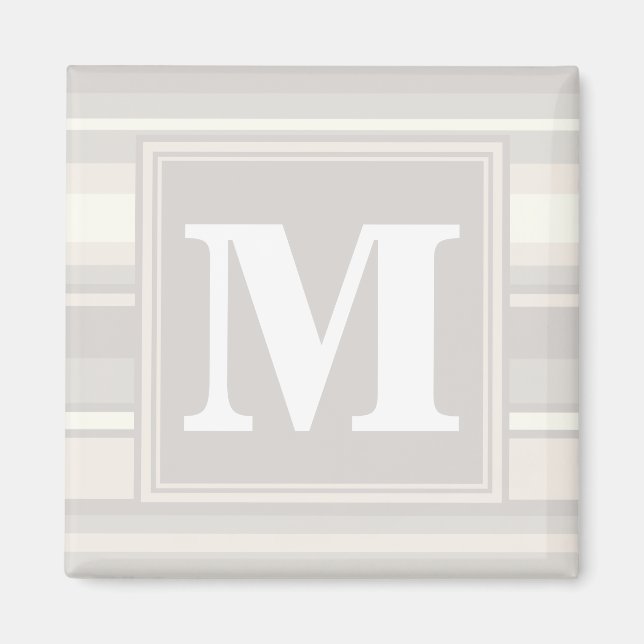 Beige Streifen Magnet (Vorne)