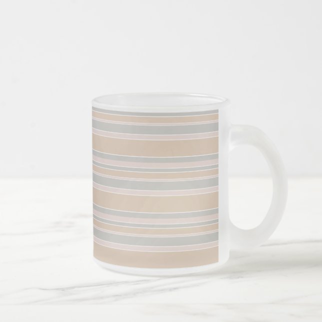 Beige Streifen Mattglastasse (Rechts)