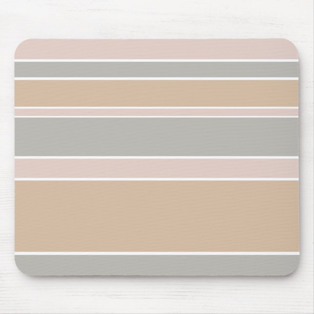 Beige Streifen Mousepad (Vorne)
