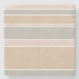 Beige Streifen Steinuntersetzer