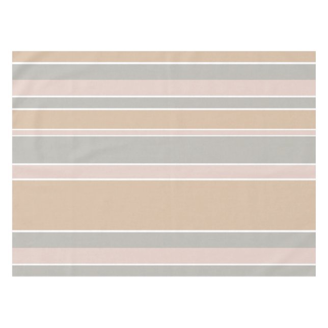 Beige Streifen Tischdecke (Vorderseite (Horizontal))