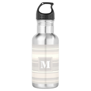 Beige Streifen Trinkflasche