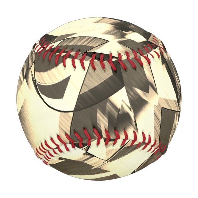 Beige streut ein braunes, tropfendes Bild auf Baseball (Vorderseite)