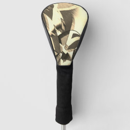 Beige streut ein braunes, tropfendes Bild auf Golf Headcover