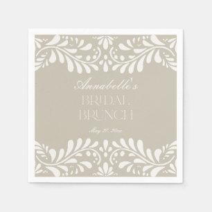 Beige Talavera Fliese Spanisches Fiesta Braut Früh Serviette