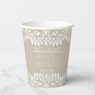 Beige Talavera Tile Spanish Fiesta Bridal Brunch Pappbecher