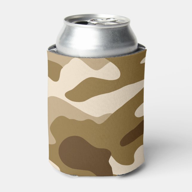 Beige Tarnmuster Dosenkühler (Kanne Vorderseite)