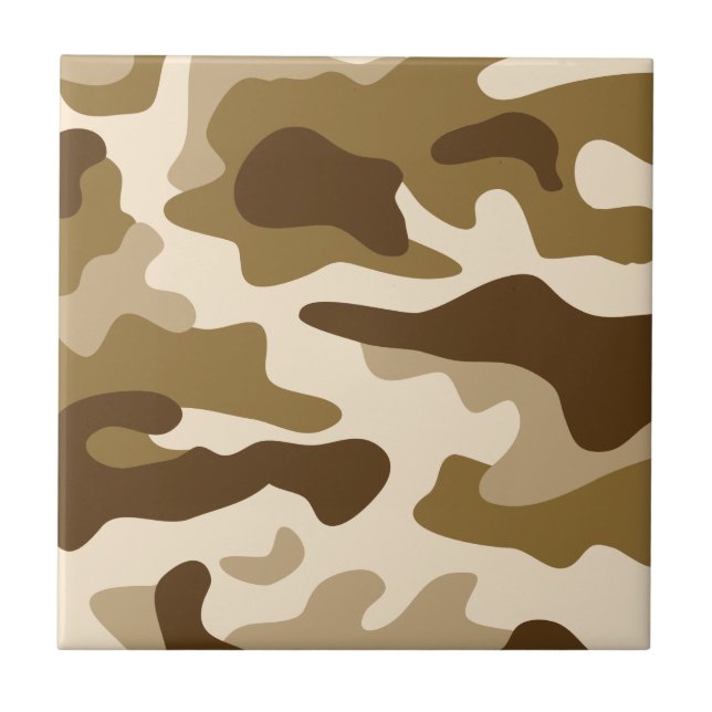 Beige Tarnmuster Fliese (Vorderseite)