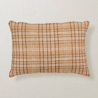 beige Tartan-Unterlage mit karierter Weste Dekokissen