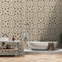 Beige Taupe Brown Schwarz-weißer Bohemischer Stamm