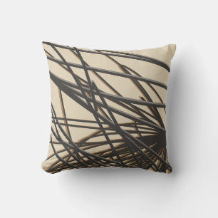Beige Taupe & Gray Modern Stilvoll Abstrakt Kissen